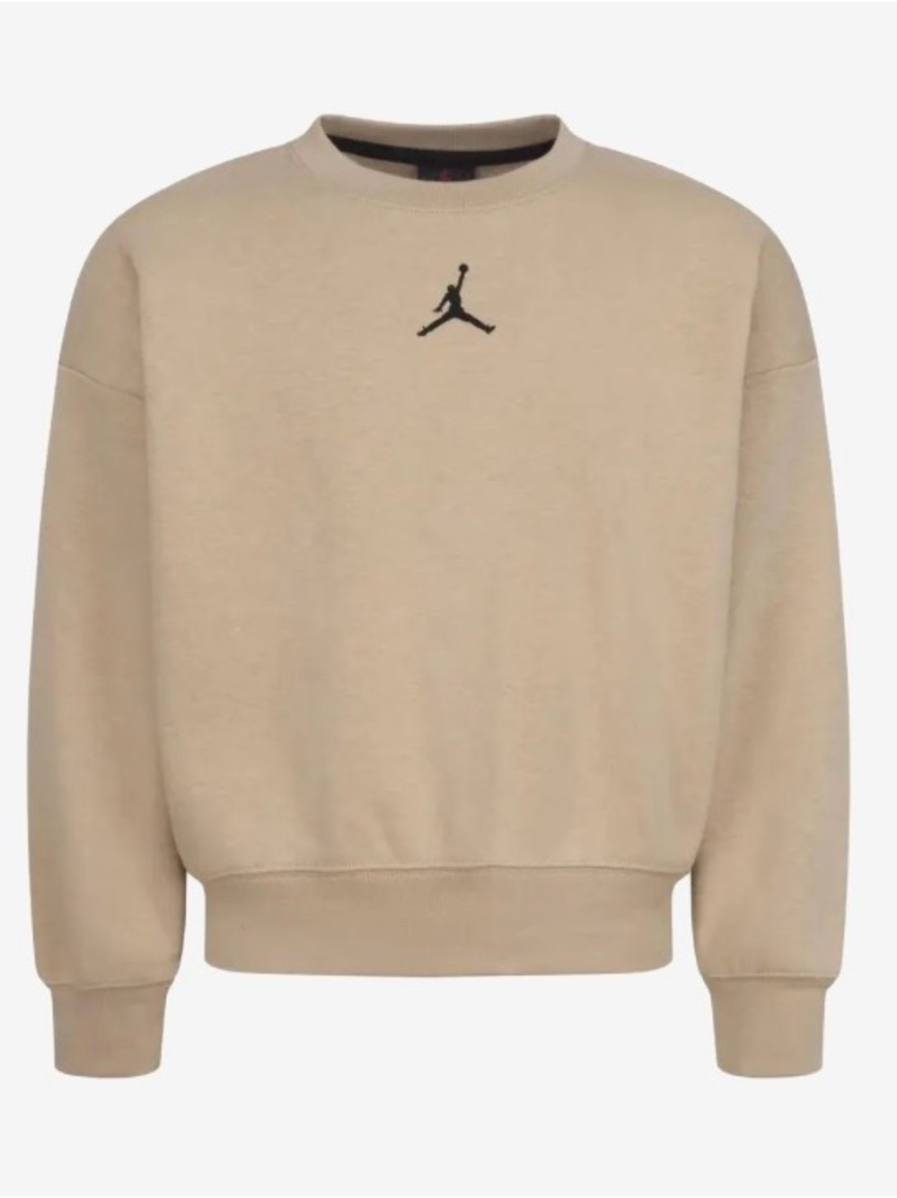 Jordan Juniors 13-15 yrs Crewneck Sweatshirt - Beige with Black Jumpman